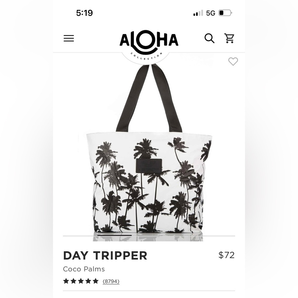 NWT Aloha Collection Set Coco Palms (Tote &Pouch)